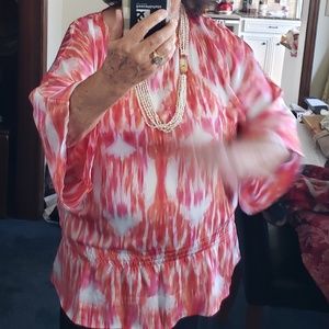 CHICO'S SWEET MIRAGE HYPER PINK BLOUSE